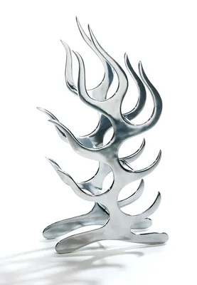 Produktbild von Kobolo Weinregal Flaschenhalter FLAME - Aluminium Metall poliert - silber - 6 Flaschen - Flaschenregal Bar Flaschenständer Weinhalter Barschrank Deco