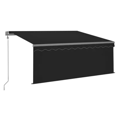 Produktbild von vidaXL Markise Automatisch mit Rollo LED Windsensor 3,5x2,5m Anthrazit