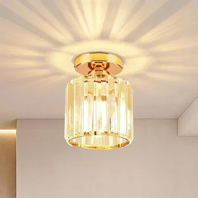 Obrázek produktu pro Zlaté LED křišťálové lustry do ložnice