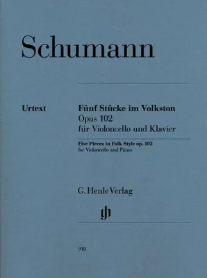 Produktbild von Schumann, Robert - Fünf Stücke im Volkston op. 102 für Violoncello und Klavier