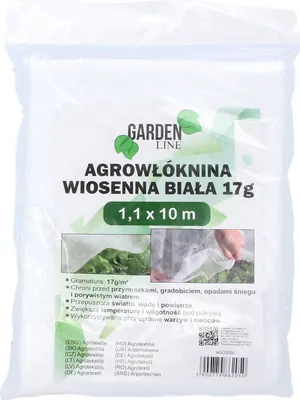 Zdjęcie produktu dla Agrowłóknina Wiosenna Okryciowa  1.1 x 10 m 17g Biała