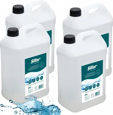 Zdjęcie produktu dla Sillar Woda demineralizowana 20 l – woda destylowana do żelazek, akumulatorów, nawilżaczy powietrza i gospodarstwa domowego