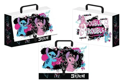 Zdjęcie produktu dla Teczka z rączką Stitch Black A4 Beniamin