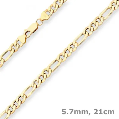 5-7mm-Armband-Figarokette-hohl-aus-750-Gelbgold-21cm