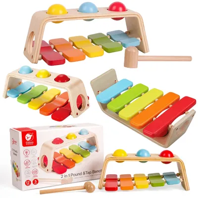 Productafbeelding van CLASSIC WORLD: "Przybijanka" - 2-in-1 xylofoon voor kinderen