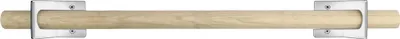 Produktbild von Natural Goods Berlin GARD KNIC, Hakenleiste, Kleiderhaken, Garderobenstange, Weiß, Rundstab Eiche 50 cm, 2 Stück