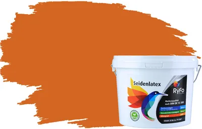 Produktbild von RyFo Colors Seidenlatex Trend Orangetöne Aprikose 3l  - bunte Innenfarbe, weitere Orange Farbtöne und Größen erhältlich