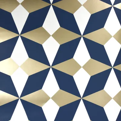 Produktbild von Fine Décor Nova Geo Navy/Gold