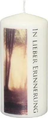 Produktbild von Trauerkerze mit Ornament "In lieber Erinnerung"