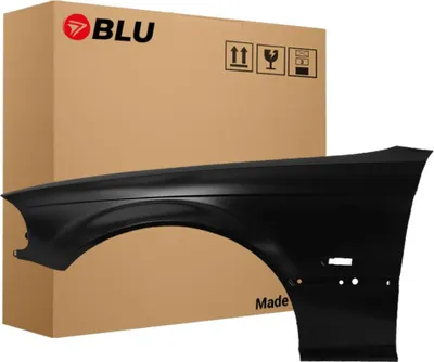 Image de BLU Aile Compatible avec BMW E46 Coupe/Cabrio 668 Gauche Schwarz Schwartz II Schwarz II Standard Schwarz | 1999-2003 | Avant | Peint| Prêt à Monter | Acier