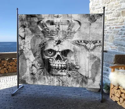 Produktbild von Paravent Raumteiler - Geeignet für Balkon und Garten - 180 x 180 cm - Schwarz