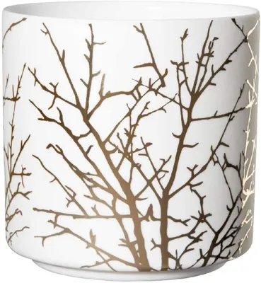 Produktbild von ASA Windlicht Äste zylindrisch weiss/gold 8,8 cm