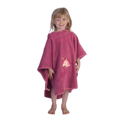 Produktbild von Wörner Südfrottier Badeponcho "Einhorn mauve" 60x75 cm