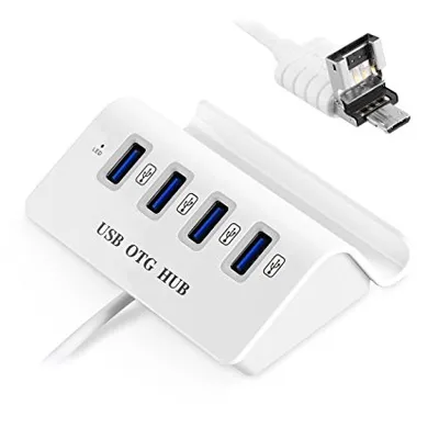 Produktbild von USB2.0 OTG HUB, 4 porty, wielofunkcyjny rozgałęźnik, stacja dokująca do smartfonów, dioda LED aktywności i ładowania, HOPE R