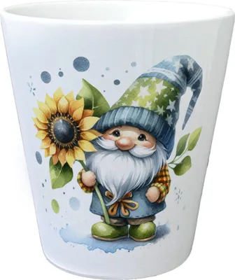 Produktbild von Gartenzwerg mit Sonnenblume Blumentopf