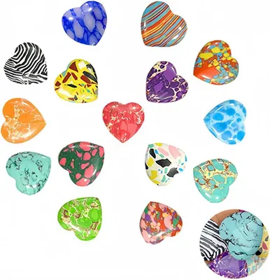 Image de 15 pièces de cristaux naturels coeur ensemble pour la méditation fille maman