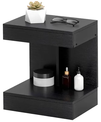 Immagine prodotto di Tavolino da notte con cassetto e spazio contenitivo | Colore: nero | Dimensioni: 30x40x46 cm