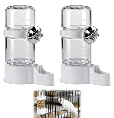 Produktbild von Automatischer Vogeltränker 2er Set für Wellensittiche Kanarienvögel & Finken, Auslaufsicher für Käfig & Balkon