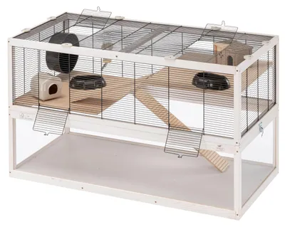 Productafbeelding van Ferplast kooi voor hamsters, kooi voor muizen, 3 niveaus, met accessoires