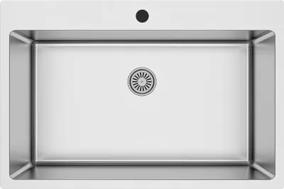 Immagine prodotto di Lavello cucina da incasso una vasca 76x50.5x20H inox lucido SA233