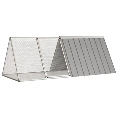 Obrázok produktu pre Klietka na králiky sivá 201,5x80,5x71cm pozinkovaná oceľ