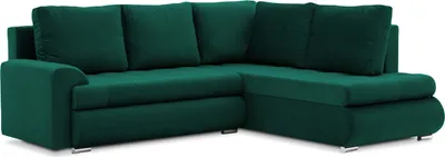 Produktbild von Ecksofa TOKIO V PRO mit Schlaffunktion L-förmig - Eckcouch mit 2 Bettkasten - Kronos 19 Flaschengrun RECHTS (Muster 1)