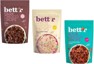 Imagen del producto de Choco Drops veganos, - 200g - Choco Drops blancos para preparar chocolate