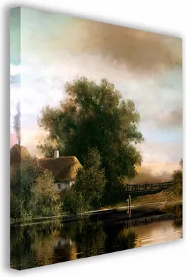 Zdjęcie produktu dla OBRAZ NA PŁÓTNIE 110 Wieś 40x40cm