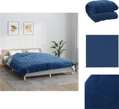 Obrázek produktu pro vidaXL Zátěžová deka modrá 200x200 cm 13 kg látka - Deky