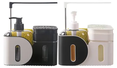 Image de Distributeur de savon liquide avec porte-serviette