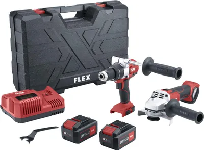 Produktbild von Set Schlagbohrmaschine PD 2G 18.0-EC + Schleifmaschine ID 1/4' 18.0-EC FLEX + 2 Akkus 5,0 Ah, Ladegerät – 516198