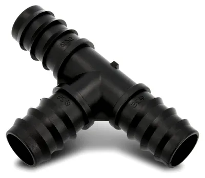Produktbild von BRADAS® T-Stück Schlauchverbinder 25x25x25 mm 10er Set | Schlauch Fitting Zubehör für Tropfschlauch Perlschlauch T-Verteiler T-Steckverbinder | Schlauchanschluss Bewässerungssystem Anschlusskit