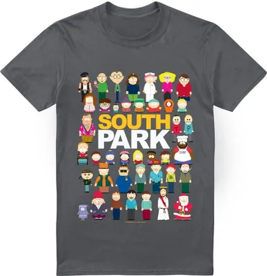 Produktbild von South Park - "Full Cast" T-Shirt für Herren TV7216 (S) (Holzkohle)