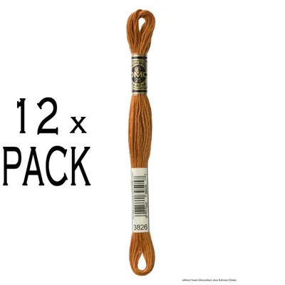 Productafbeelding van 12 bollen DMC Stickgarn Mouline Special 117MC -3826, 6-draads, 8 meter, verpakkingseenheid