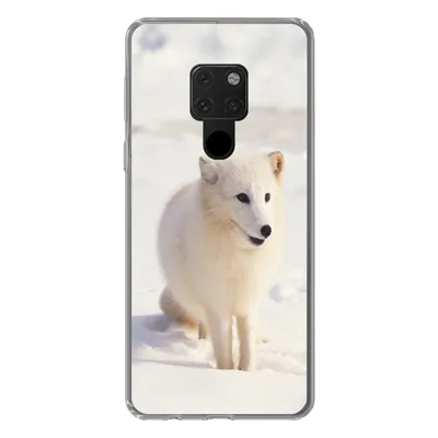 Produktbild von MuchoWow® Handyhülle Schutzhülle Hülle für Huawei P40 Lite Fuchs - Schnee - Weiß Silikon Softcase Handy Hülle - Handy