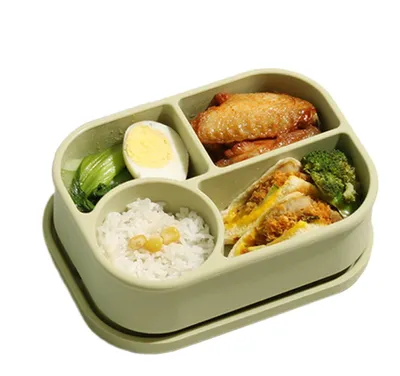 Produktbild von Auslaufsichere Lunchboxen mit 4 Fächern für die Mahlzeitenplanung