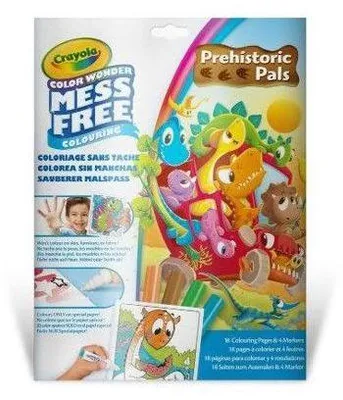 Immagine prodotto di Set da colorare - CRAYOLA - Color Wonder - Amici preistorici - Libro + 4 pennarelli - Adatto dai 3 anni