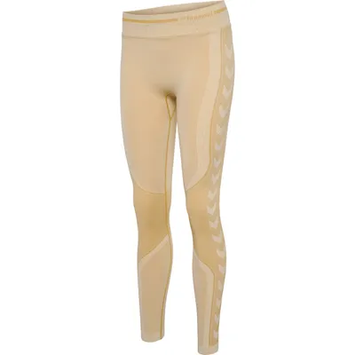 Produktbild von hummel hmlMT LULU SEAMLESS SCRUNCH TIGHTS - CURDS & WHEY MELANGE - L