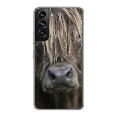 Produktbild von MuchoWow® Handyhülle Schutzhülle Hülle für Samsung Galaxy S22 Schottischer Highlander - Braun - Nase Silikon Softcase Handy Hülle - Mobiltelefonhülle
