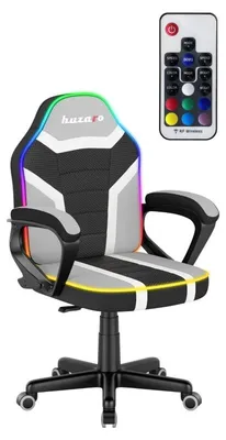 Immagine prodotto di Sedia da gioco per bambini Huzaro Ranger 1.0 RGB Pixel con illuminazione a LED, tessuto traspirante, regolabile in altezza, 80-150 cm