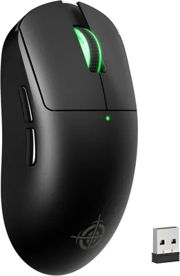 Produktbild von Gaming-Maus, 24000 DPI, PAW3311 -Sensor, RGB-Lichtleiste, 72g Leichtgewicht Mouse, Bluetooth/2.4G/Kabelgebundene, Bis zu 200 Std. Akku, für PC/Mac
