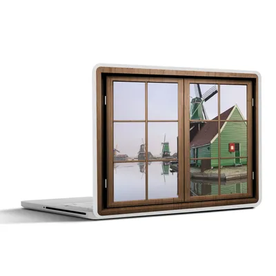 Produktbild von MuchoWow® Laptop Aufkleber Sticker Cover Aussicht - Mühle - Wasser 30x21 cm - Sticker für Laptop - Selbstklebend
