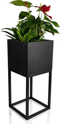 Obrázek produktu pro Čtvercový záhon LOFT FIORINO z kovu 22x22x50 cm