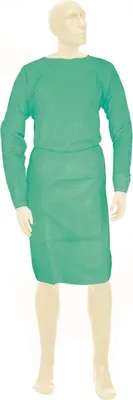 Produktbild von BeeSana PP-Kittel | 23 g | 100 Schutzkittel | grün | Schutzkleidung