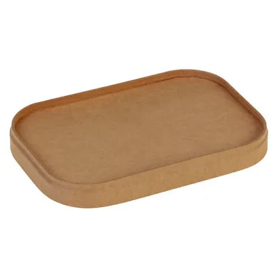 Produktbild von 50x Deckel aus Kraftpapier für Pappschalen rechteckig 173x120mm