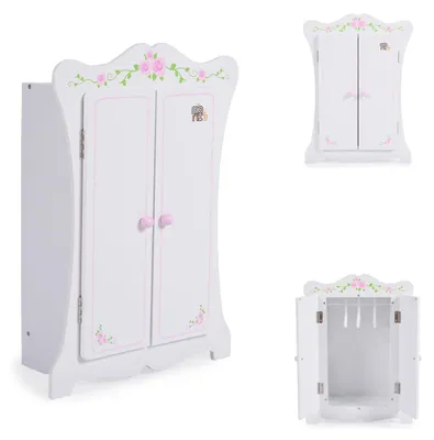 Produktbild von Moni Puppenkleiderschrank PH12B011, Holz, Maße 42,5 x 22 x 57 cm, 3 Kleiderbügel