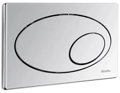 Produktbild von WimTec WC-Betätigungsplatte, VELA, 2-Mengen, WimTec SLK, 255x168mm, weiß, 1 Stk.