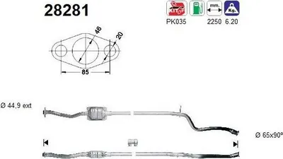 Zdjęcie produktu dla Katalizator Citroen Saxo 1,0 1,1 Peugeot 106