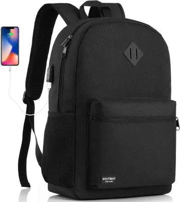 Obrázek produktu pro Taška na notebook pro muže – školní batoh pro ženy – batoh pro chlapce a dívky – na cestu do práce – USB port pro nabíjení