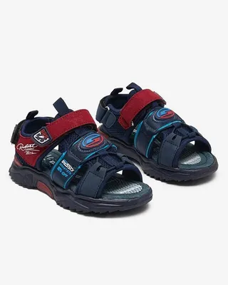 Produktbild von Marineblaue und weinrote Jungensandalen mit Klettverschluss Roser-Footwear, Größe 30